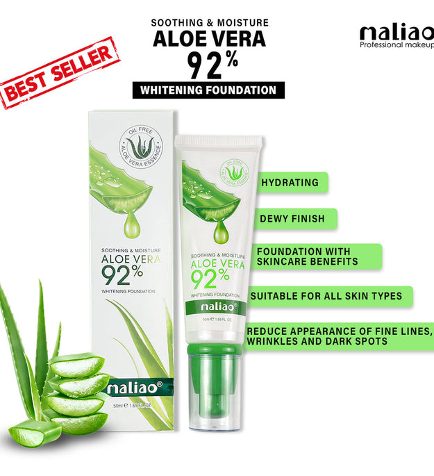 Maliao Aloe Vera 92% Soothing & Moisture Whitening Foundation - Nourish and Illuminate