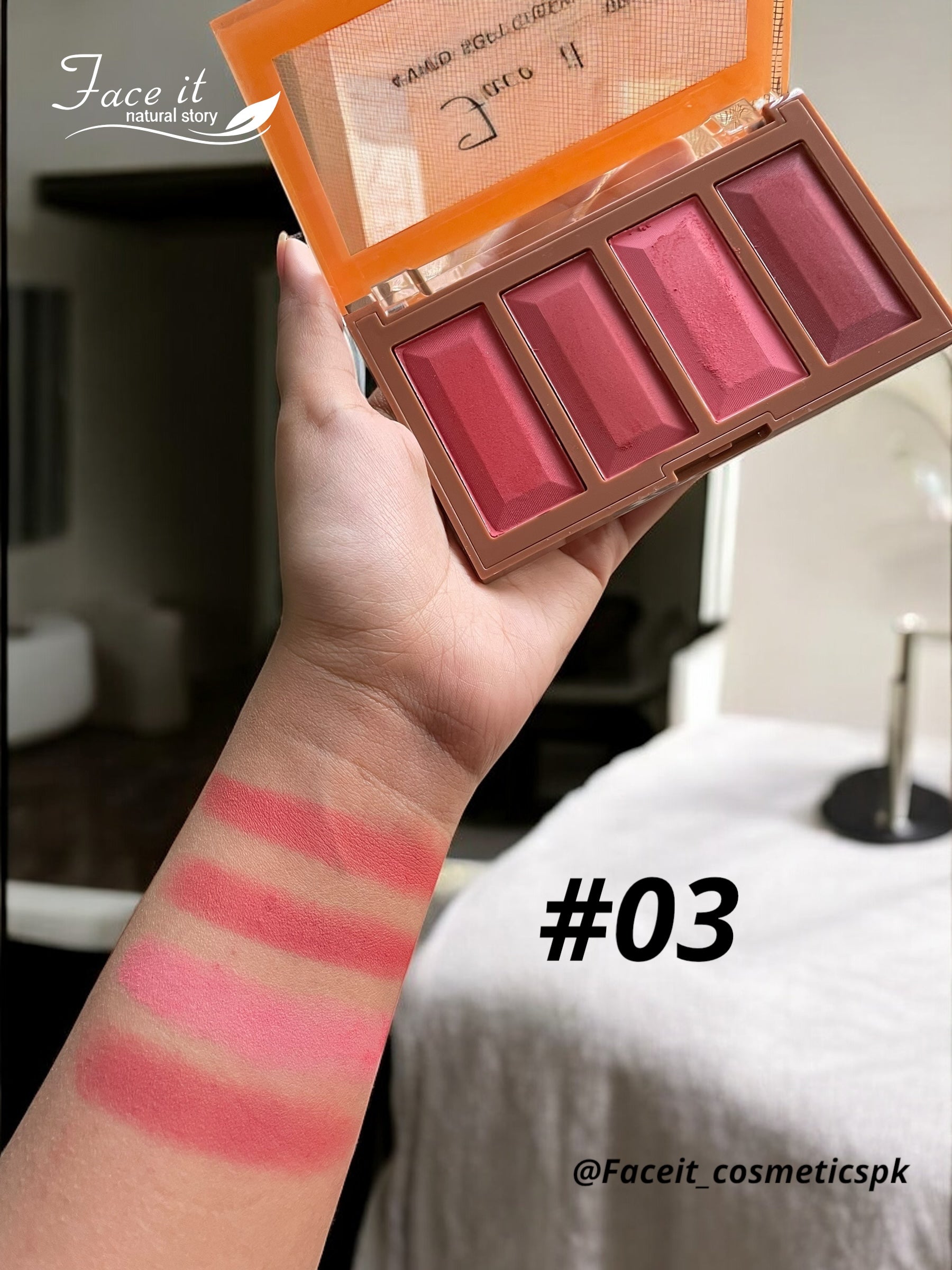 Faceit 4 Color Blush & Contour Palette