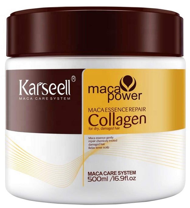 Karseell Collagen Hair Treatment Deep Repair Conditioning Argan Oil Collagen Hair Mask Essence for Dry Damaged Hair All Hair Types 16.90 oz 500ml