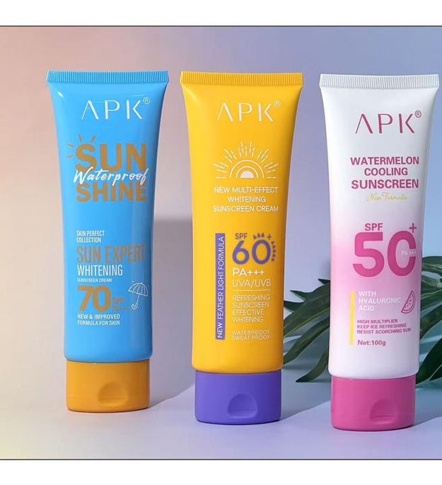 APK Waterproof Whitening Sunscreen Cream