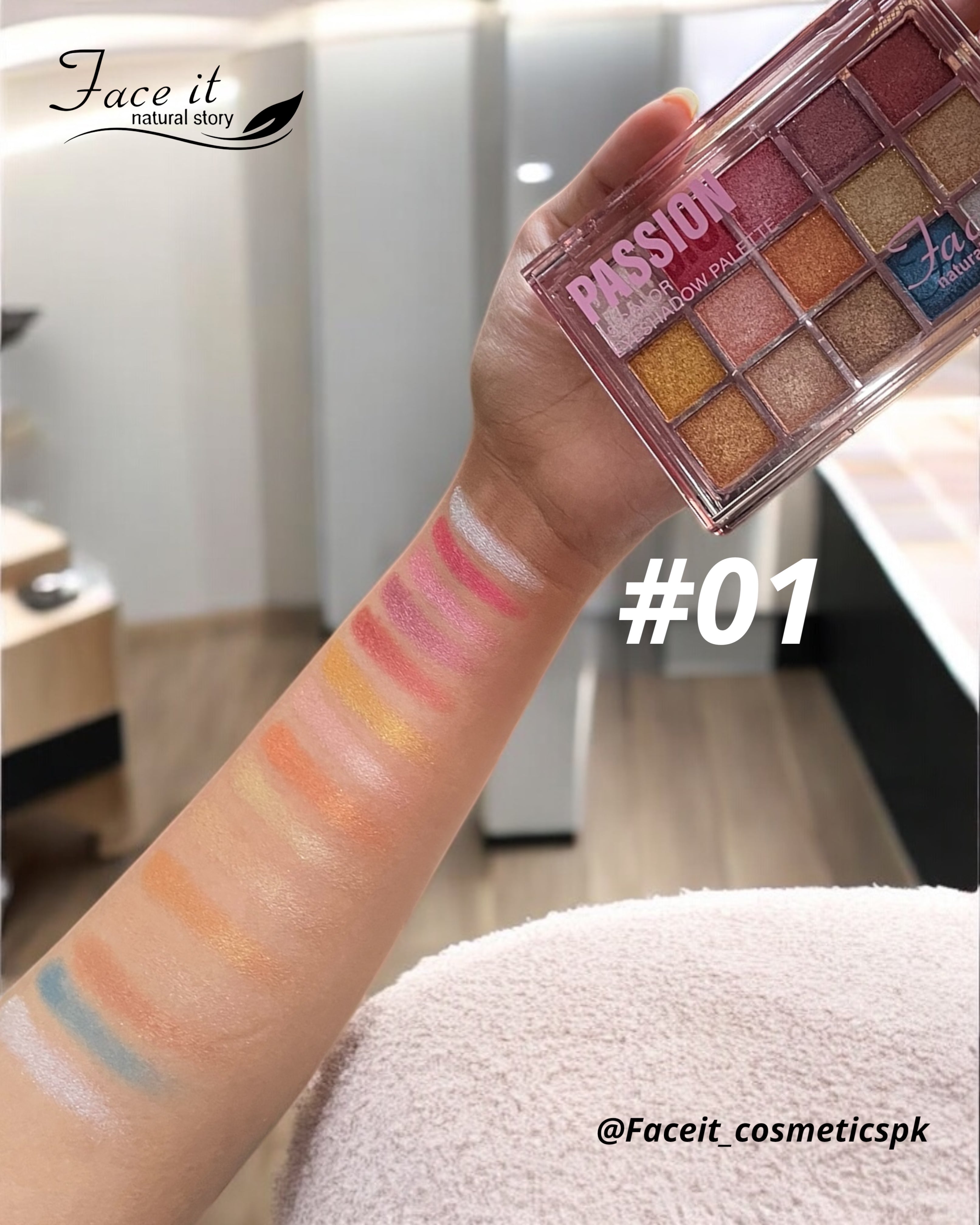 Faceit 15 Color High Pigmented Eyeshadow Palette