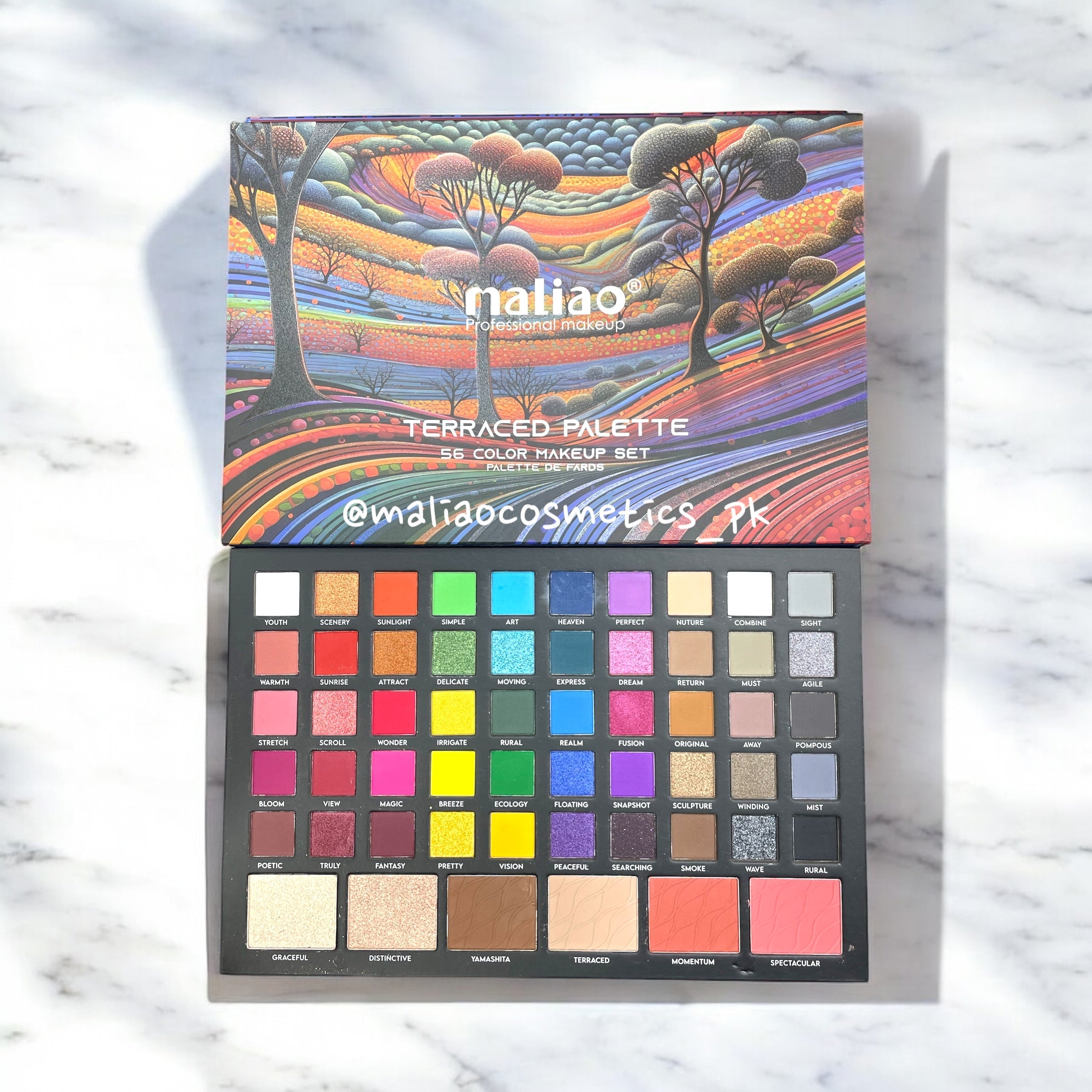 Maliao 56 Color Terraced Makeup Palette