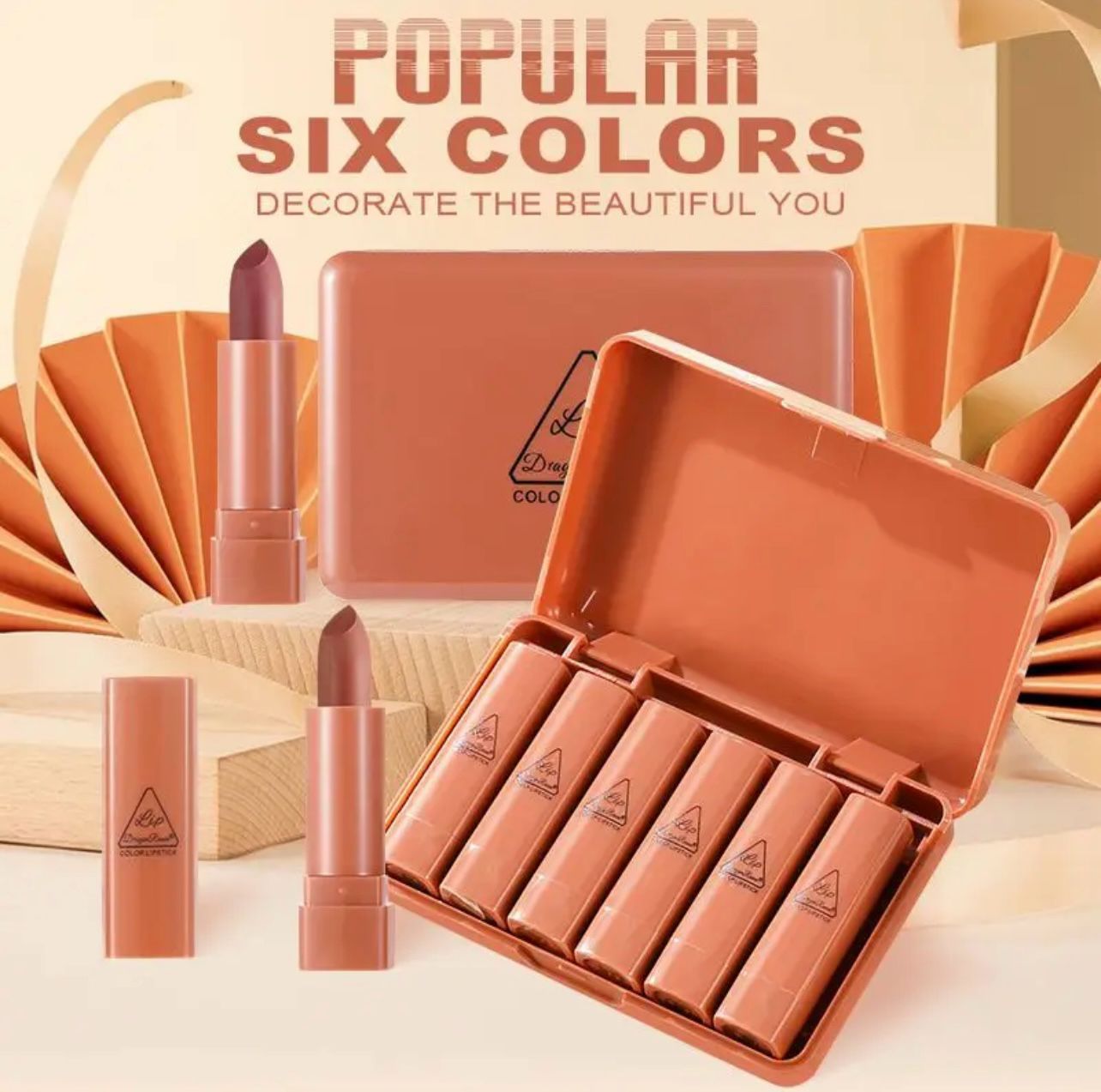 DRAGON RANEE 6 NUDE COLOR LIPSTICK SET