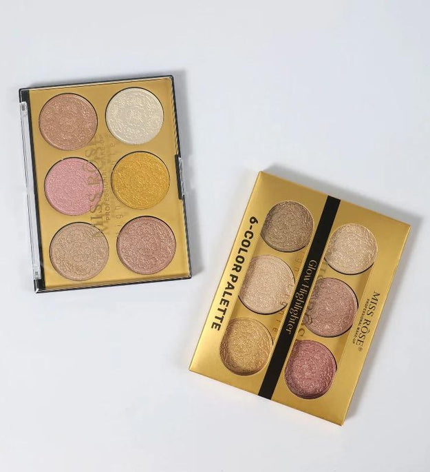Miss Rose 6 Color Highlighter Palette