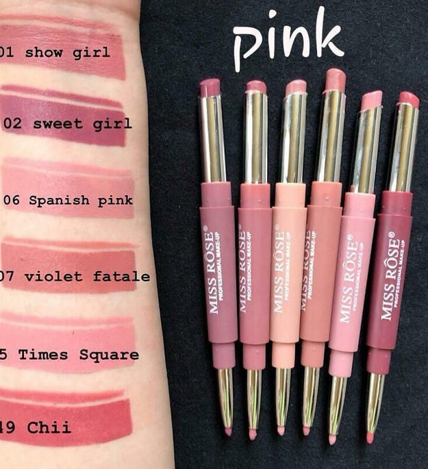 Miss Rose 2in1 Pink Lipstick Set