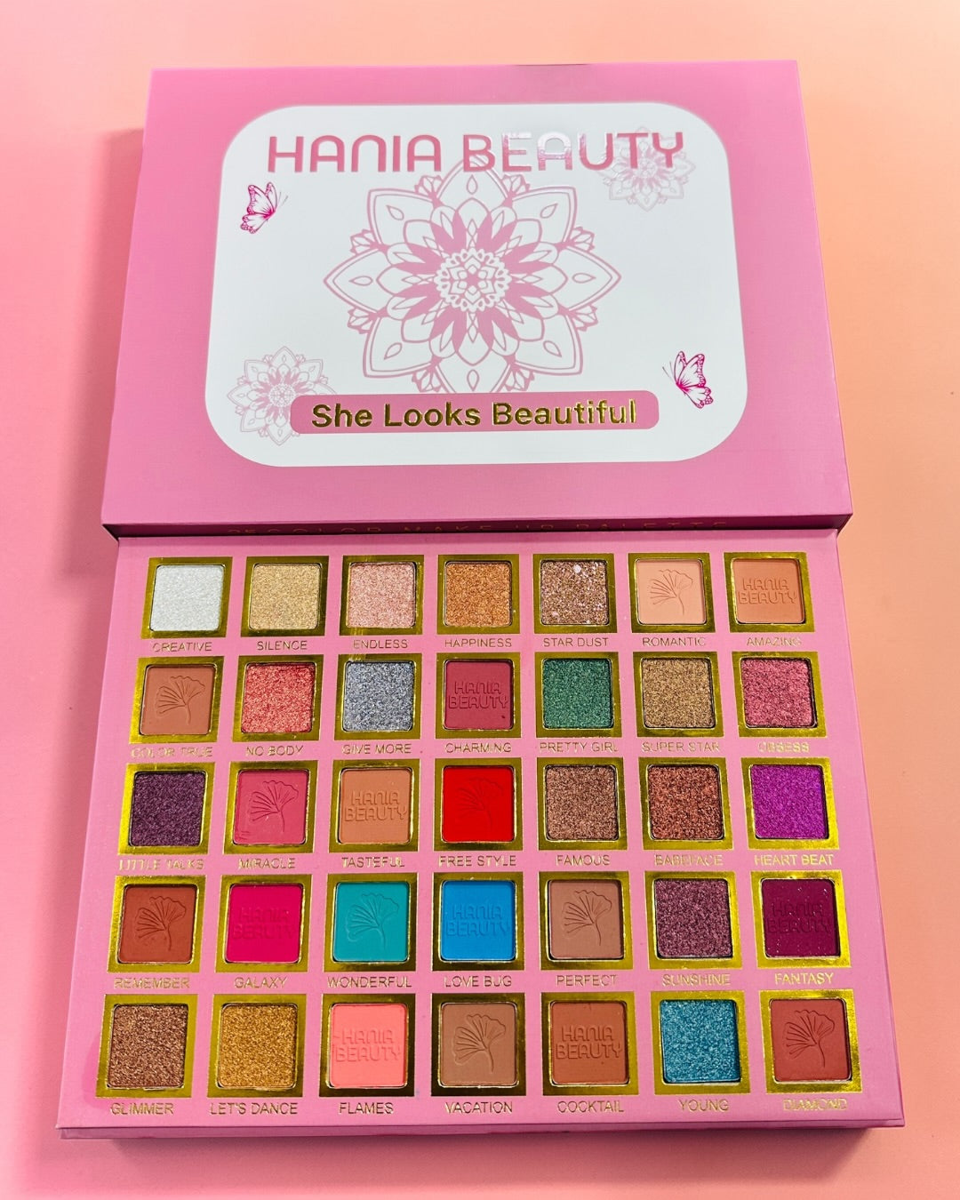Hania Beauty 35 Color High Quality & High Pigmented Eyeshadow Palette