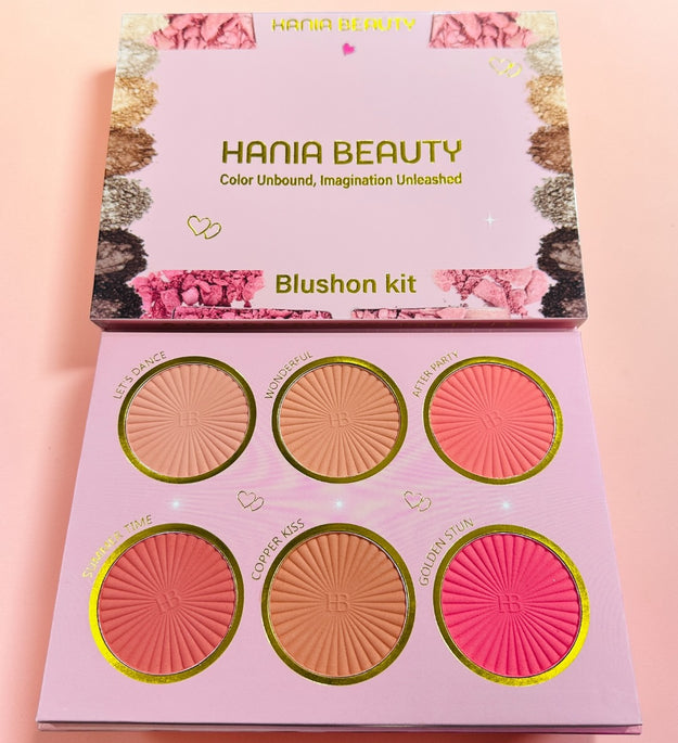 Hania Beauty 6 Color Blushon Kit