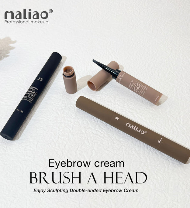 Maliao Double-Ended Eyebrow Cream Brush - Precision for Perfect Brows