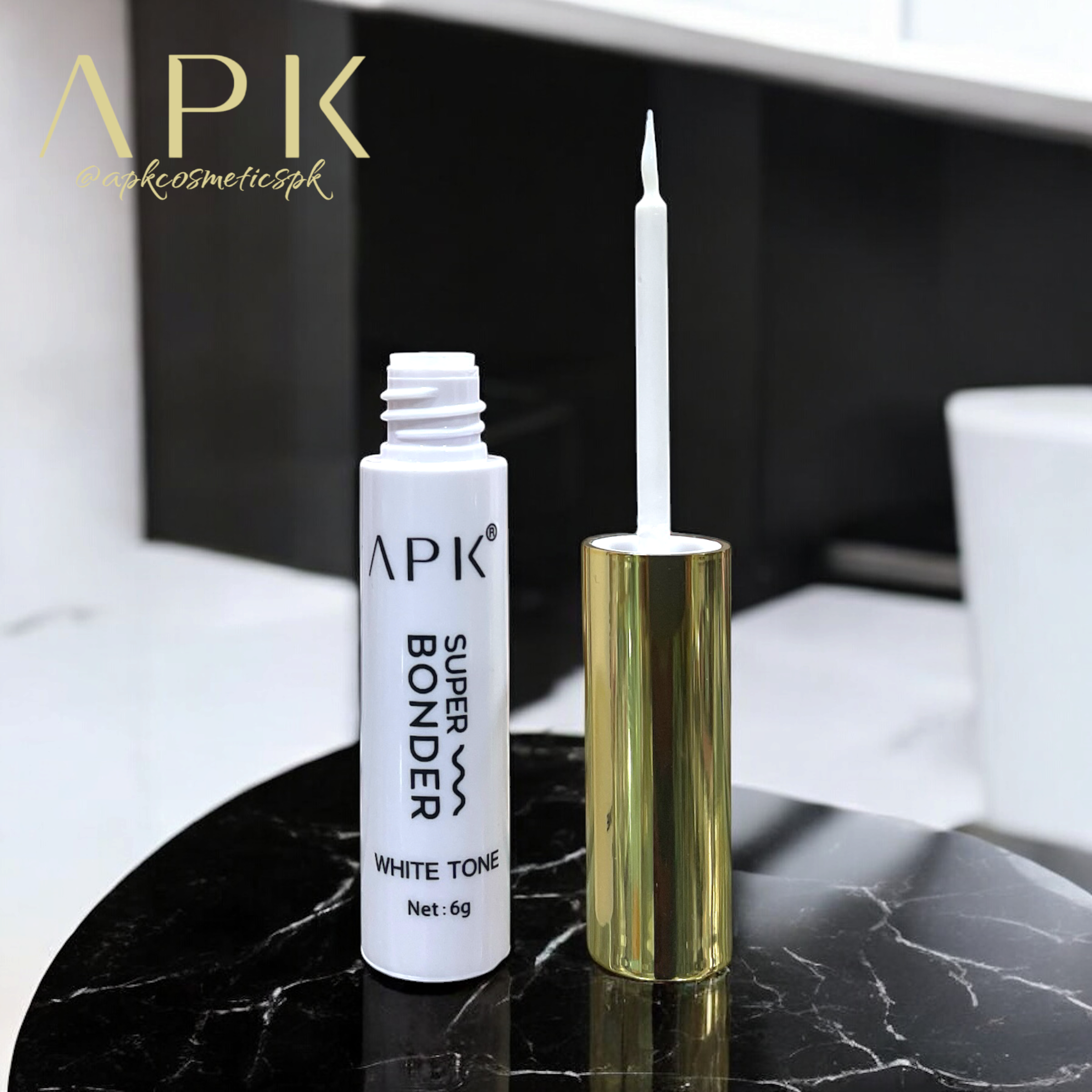 APK Super Bonder Eyelash Glue- White Tone 6g
