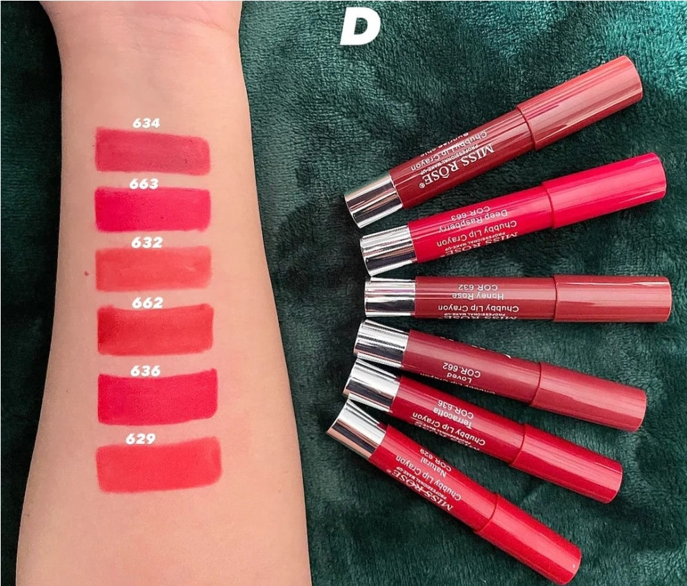 Miss Rose Lip Crayons Set of 6
