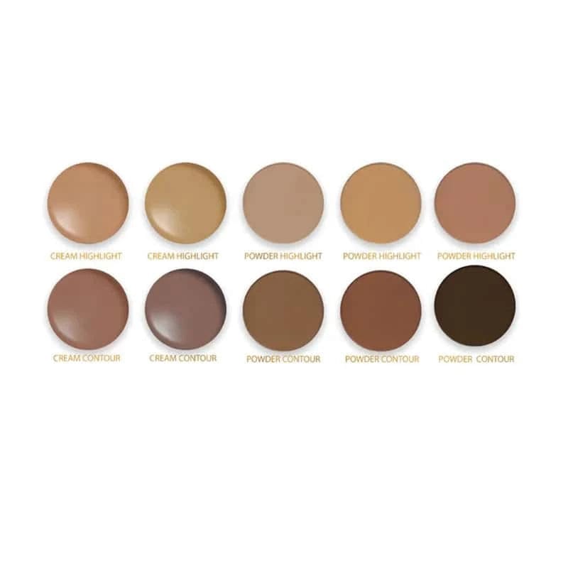 Muicin 10 Color Cream + Powder Contour Palette