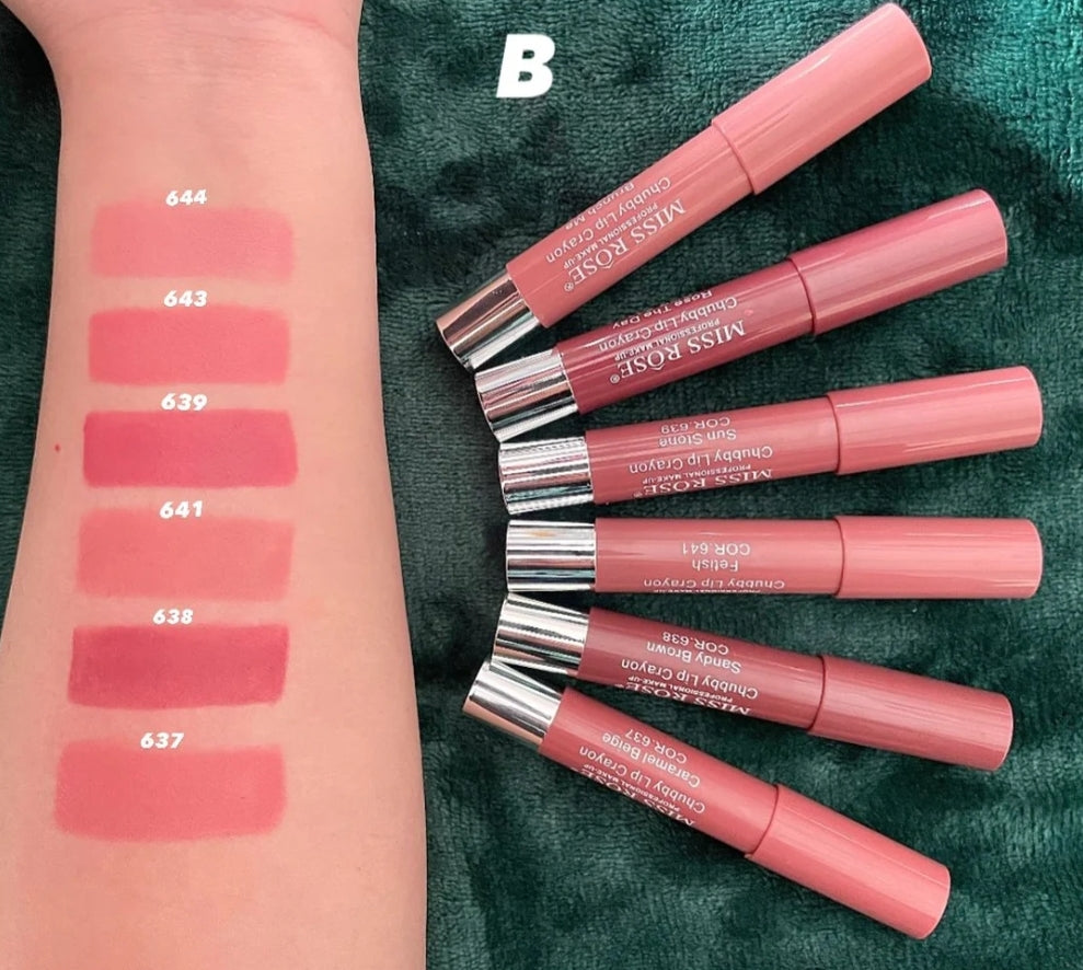 Miss Rose Lip Crayons Set of 6