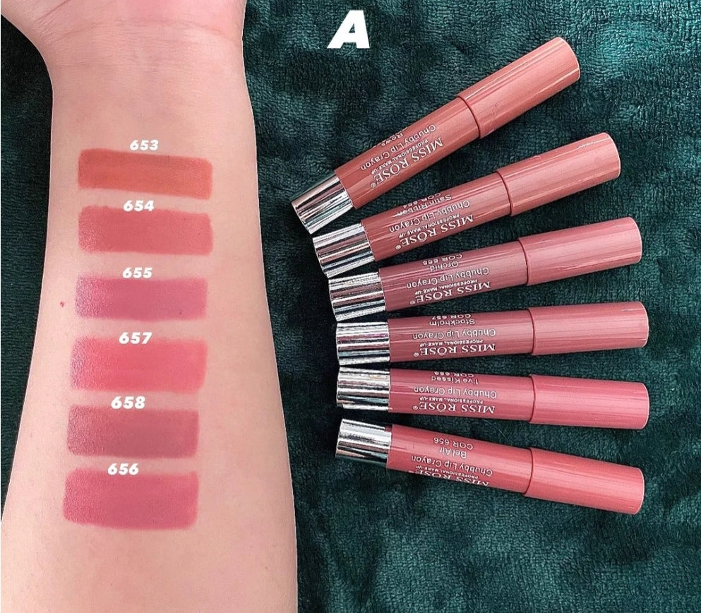 Miss Rose Lip Crayons Set of 6