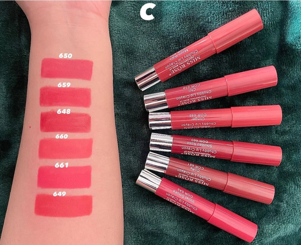 Miss Rose Lip Crayons Set of 6