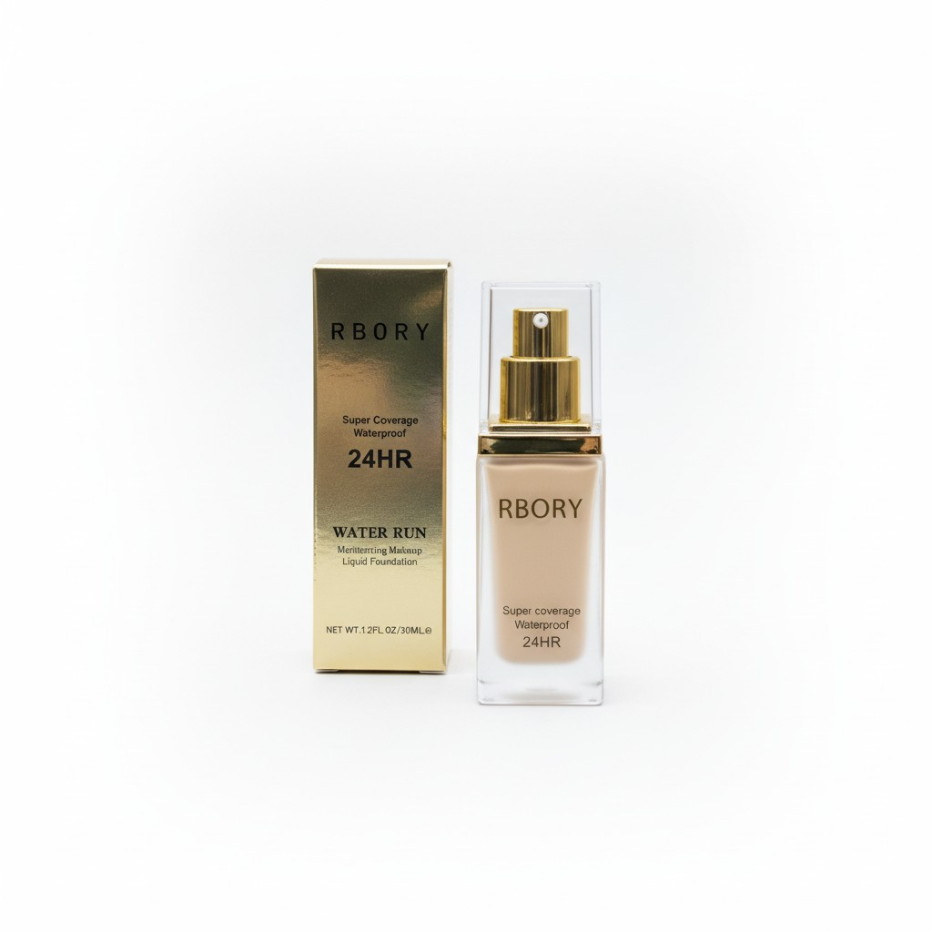 Rbory 24H Super Coverage Waterproof Water Run Foundation