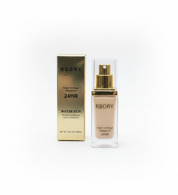 Rbory 24H Super Coverage Waterproof Water Run Foundation