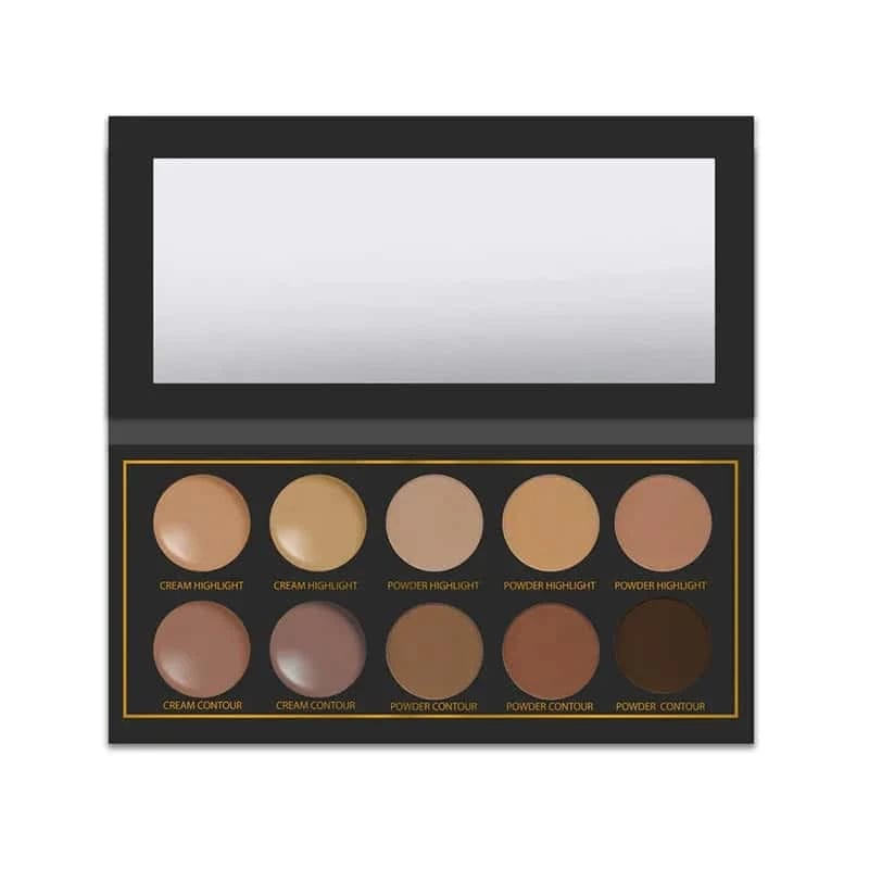 Muicin 10 Color Cream + Powder Contour Palette